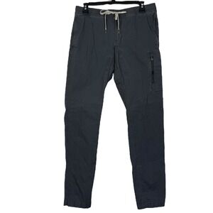 Vuori Charcoal Ripstop Cotton Pants Modern Slim Fit Drawstring Mens M *Read